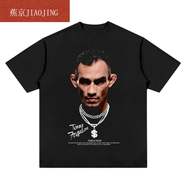 蕉京拳擊奧利維拉康納T恤UFC人像印花短袖格斗hiphop上衣vintage潮男 托尼弗格森黑色t1 s