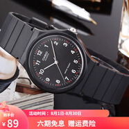 卡西歐（CASIO） 男女手表 學生運動簡約石英中性小黑表 百搭休閑時尚小表盤 MQ-24-1B 33mm表盤