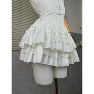 唯品安（無）秋冬裝蛋糕裙辣妹風(fēng)lolita蓬蓬裙白色高腰顯瘦半身裙 白色 均碼