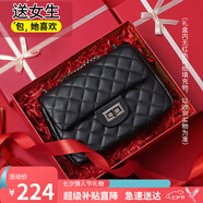 viney牛皮包包女包品牌鏈條包輕奢單肩斜挎包生日七夕情人節禮物送女友