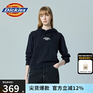 dickies衛衣 休閑簡(jiǎn)約百搭字母印花女士連帽衛衣 DK0A868U 黑色 S