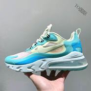 耐克（NIKE）耐克AIR MAX 270 REACT男子氣墊緩震休閑跑鞋AO4971-301 青色 AO4971-301【包稅】 42