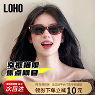 眼鏡生活（LOHO）復古貓眼高級感窄框墨鏡男女防曬偏光太陽(yáng)鏡時(shí)髦吸睛護目鏡