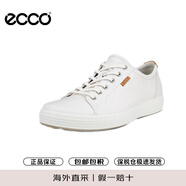 ECCO愛步休閑鞋男 平底耐磨板鞋 柔酷7號(hào) 430004 01007白色 41