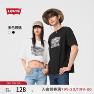 Levi's李維斯男士寬松休閑簡約帥氣時(shí)尚潮流純棉圓領(lǐng)印花短袖T恤 白色 L