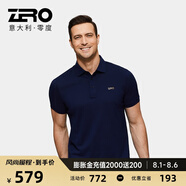 零度Zero男鞋男裝商務(wù)休閑T恤夏季新品男士純棉時(shí)尚百搭男裝 深藍色 M