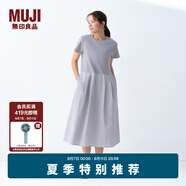無印良品（MUJI）女式?jīng)龈卸绦溥B衣裙女裝裙子25年夏季連身裙涼感物語長(zhǎng)裙BC2LKA5S 灰色 M (160/84A)
