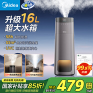 美的（Midea）空氣加濕器凈化器一體機家用母嬰專用臥室靜音除菌便攜式小型空調(diào)風扇伴侶女孩禮物國家補貼L160