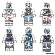 樂高軍事基地瞭望哨塔積木警察特種兵小人仔生化危機(jī)拼裝玩具 雪豹喪尸6人:送隨機(jī)帽子+武器