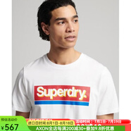 superdry極度干燥男士T恤夏季經(jīng)典短袖logo舒適柔軟透氣 WHITE L