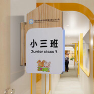 現代幼兒園班級門(mén)牌定園長(cháng)室大門(mén)寢室創(chuàng  )意保安室衛生間可更換替換木質(zhì)辦公室亞克力木設計班牌標識牌廚 A__款 29x19cm