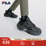 斐樂（FILA）蕨草鞋F(xiàn)ERN男鞋戶外老爹鞋休閑鞋時尚舒適運動鞋 陰影灰/黑-DB 41