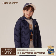 PawinPaw【三防松軟小熊】卡通小熊童裝秋冬新男女童輕薄羽絨服 Navy藏青色/59 120 cm 充絨量53.4g