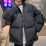 NEW BALANCE羽絨服NB男女同款2024冬季運動(dòng)休閑立領(lǐng)短款鵝絨面包服外套棉襖 NPE42031DKG/黑色/可收納帽子 2XL