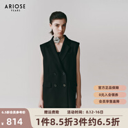 艾諾絲雅詩(shī)【商場(chǎng)同款】2025夏季新品羊毛西裝馬甲式連衣裙裙子女40419072 黑色 XL