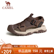 駱駝（CAMEL）戶外休閑魔術(shù)貼包頭洞洞沙灘運(yùn)動涼鞋男 G14M076677 非酶棕 40