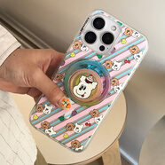 PopSockets【夏日友達(dá)號(hào)·手機(jī)殼】泡泡騷x1107吐舌小狗聯(lián)名系列手機(jī)保護(hù)防摔蘋果手機(jī)保護(hù)套磁吸生態(tài)手機(jī)殼 繽紛小狗條紋  iPhone 16 Pro