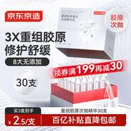 京東京造重組膠原蛋白次拋精華液30支裝 修護(hù)舒緩精粹補(bǔ)水保濕護(hù)膚品禮物
