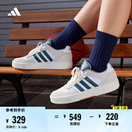 adidas「小鋸齒」D-PAD CLASSIC休閑美高風(fēng)復(fù)古籃球板鞋阿迪達(dá)斯   白色/遺跡藍(lán)/棕色   42