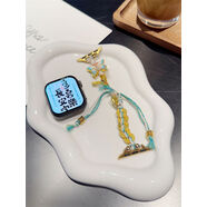 樂諾（LENUO）樂諾新年福氣款適用蘋果手表S10新年款幸運表帶applewatchS987 蝴蝶綠金健康 45mmiWatch789代送膜透明套