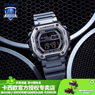卡西歐（CASIO） 男表女表卡西歐手表男女情侶表學(xué)生時(shí)尚運(yùn)動(dòng)表太陽(yáng)能雙顯電子表 MWD-110H-8BVDF格雷灰銀