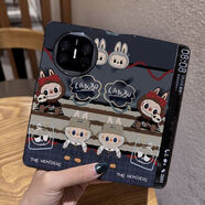 適用華為matex6手機殼新款布布磁吸翻蓋皮質(zhì)折疊屏男mateX6典 藍色拉布布全包翻蓋皮套 榮耀 Purse