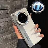 華為（HUAWEI）【品質(zhì)原裝】復古相機造型佐黎適用華為mate70Pro+手機殼mate60新 送鏡頭膜【銀白色-電鍍素皮】復古相機造型 華為Mate_70