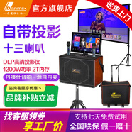 丹嘜仕K-930自帶投影儀幕布戶外K歌音響移動(dòng)KTV卡拉OK點(diǎn)歌一體機(jī)廣場(chǎng)舞視頻音箱十三喇叭四分頻 K-930（十三喇叭自帶投影）