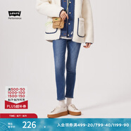 Levi's李維斯冬暖系列721高腰緊身女士加厚牛仔褲顯瘦提臀神褲 藍(lán)色 25 (28)
