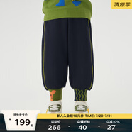馬·拉丁（M.Latin）/超能力朋友兒童男童女童年新款秋裝趣味貼布休閑長褲 613917855D深藍 冬款 110