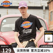 dickies 純棉短袖T恤男 情侶男女同款 印花休閑百搭上衣7087 7087黑色 常規(guī) 2XL