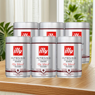ILLY意利意大利進(jìn)口 意式黑咖啡 深烘咖啡豆250g*6罐