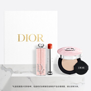 迪奧DIOR魅惑唇膏524+粉色氣墊緞光0N口紅禮盒套裝 生日禮物送女友