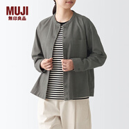 無印良品（MUJI）女式 法蘭絨 立領(lǐng)襯衫 格子內(nèi)搭 襯衣 純棉全棉 女士秋款BCB19C1A 棕色 M (160/84A)