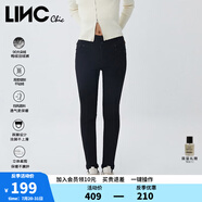 金羽杰秋冬季新款90鴨絨保暖緊身羽絨褲女長款保暖黑色加絨褲Y21607282 黑色 M 適合100斤以下