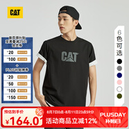 CAT卡特春新品男涼感設(shè)計(jì)反光logo印花短袖T恤輕戶(hù)外 黑色 L