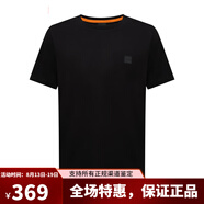 雨果博斯（HUGO BOSS）BOSS男裝t恤男商務(wù)休閑男裝上衣棉質(zhì)短袖簡約logo款短袖T恤 黑色（50508584） 3XL （220-240斤）僅供參考