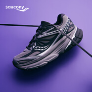 Saucony索康尼GUARD 2K復(fù)古跑鞋男女減震跑鞋透氣休閑鞋跑步運(yùn)動(dòng)鞋子 深灰銀灰1 44.5