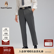 Hush Puppies【舒適有彈】暇步士男裝冬季舒適保暖磨毛長褲 霜灰色 38