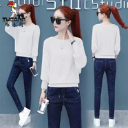 啄木鳥(niǎo)一字肩蝙蝠袖t恤女針織打底衫新款秋冬裝遮肚百搭洋氣質(zhì)女士上衣 白色 S 建議100斤以下