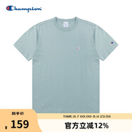 Champion冠軍t恤男24新款純棉情侶寬松短袖上衣 M606灰藍色 S 