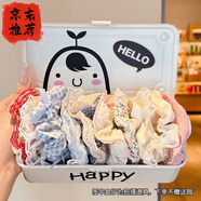 韓系兒童蝴蝶結(jié)大腸發(fā)圈頭花女童可愛扎丸子頭皮筋高彈力發(fā)繩發(fā)飾 30#樂薇10件