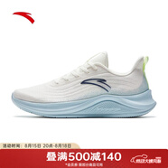 安踏（ANTA）運動(dòng)鞋男鞋2025輕質(zhì)透氣跑步鞋緩震慢跑鞋子男 象牙白/淡鋼藍-3 39
