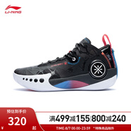 李寧（LI-NING）男鞋籃球鞋韋德幻影3反光夏季透氣網(wǎng)面減震低幫籃球場地鞋ABPT065 黑色-2 42