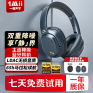 一魔聲學(xué)（1Mii）E700頭戴式藍(lán)牙耳機(jī) LDAC無損音樂無線耳機(jī) ANC主動降噪雙金標(biāo)認(rèn)證 HiFi音質(zhì)電腦手機(jī)通用 靛青藍(lán)