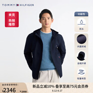 TOMMY HILFIGER【經(jīng)典軟殼】出走都市25秋男防水風(fēng)衣款外套/微抓毛連帽夾克 【防水軟殼款】深海藍FAP M （推薦：135-150斤）