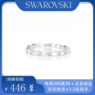 施華洛世奇（SWAROVSKI）單排鉆戒指女簡約指環(huán)七夕生日禮物女送老婆 銀色50碼5366577