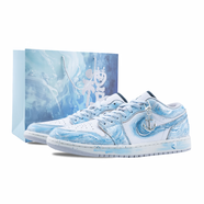 Jordan【定制球鞋】Jordan Air Jordan 1 海洋之心 特殊禮袋 漸變 暈染 天藍色(藍色特殊禮袋) 42.5