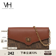VANESSA HOGAN VH女包太陽神系列貝倫信封包輕奢斜挎包鏈條包七夕禮物送女友 棕色