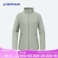 迪卡儂（DECATHLON）保暖戶(hù)外抓絨衣外套男女運動(dòng)寬松秋搖粒絨外套沖鋒衣內膽 女款-全拉鏈-蒼穹綠 XS